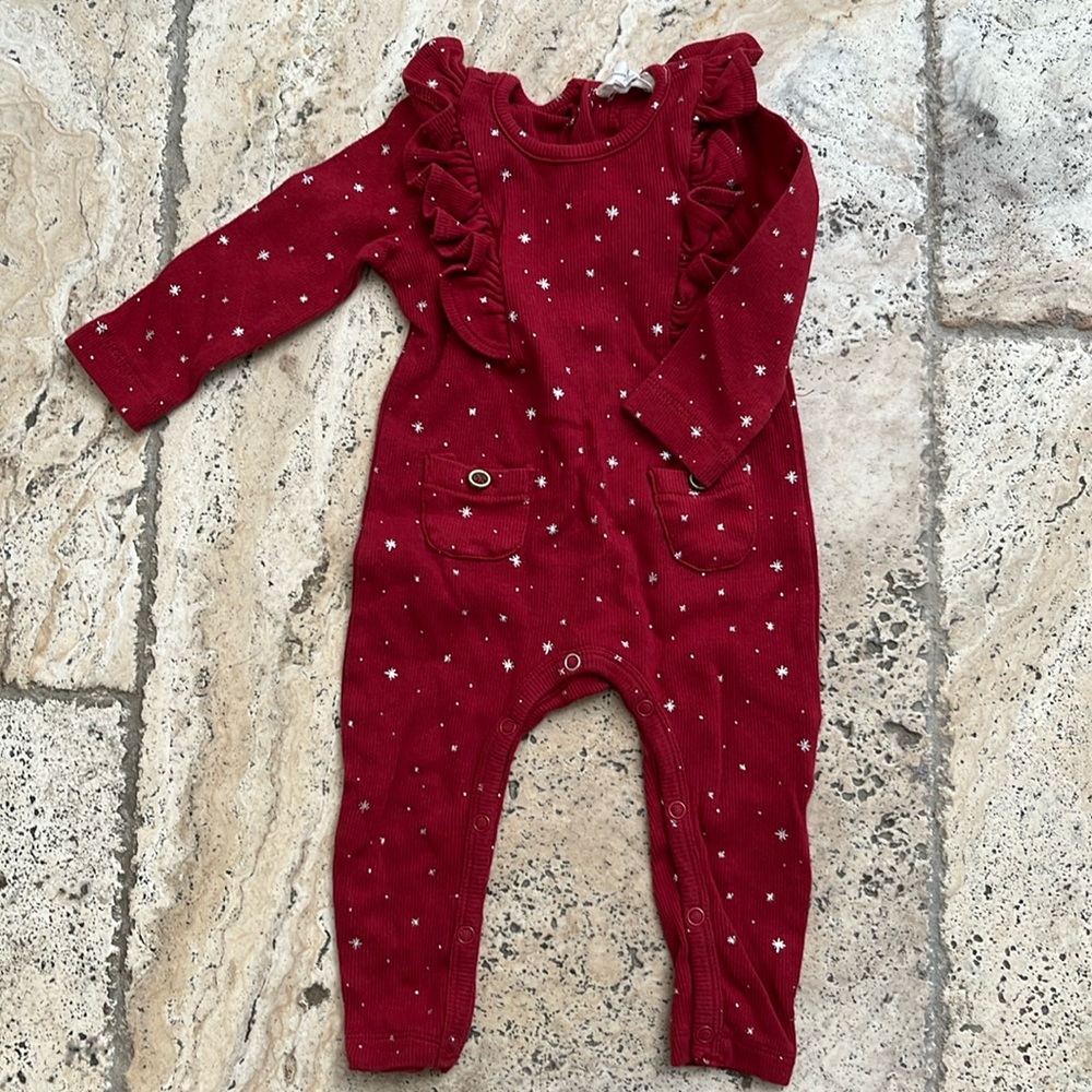 Jessica Simpson baby knit romper size 12 months snap bottom snap back New